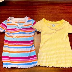 Vibrant Striped Kids Tee Set